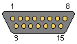 Pinout D-Sub 15 male